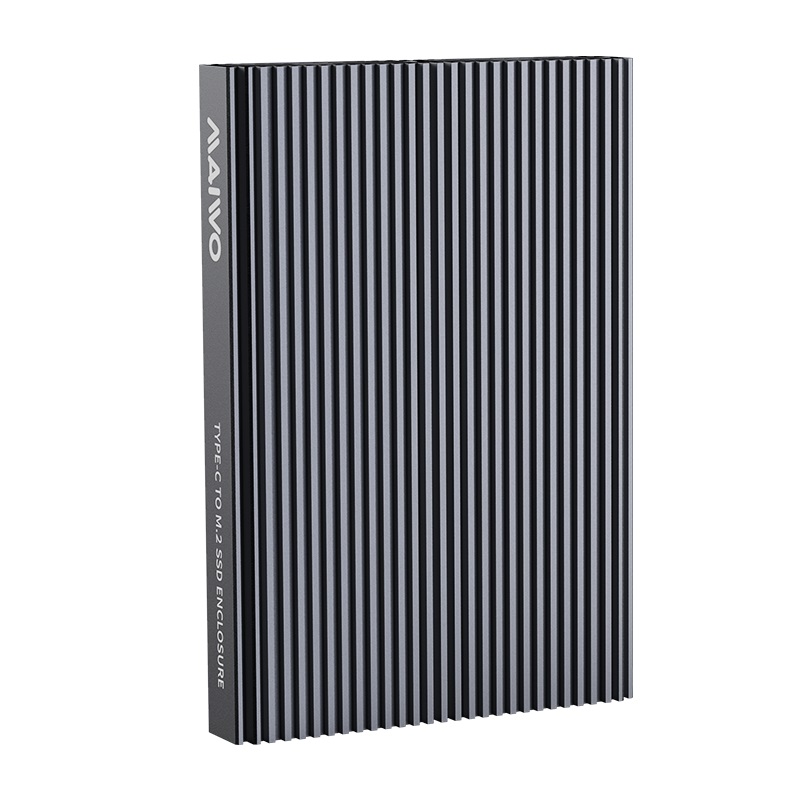 Maiwo K1202P2 Tool Free USB 3.2 Gen2×1 Type-C PCIe NVMe and SATA M.2 SSD Enclosure, Support 2pcs SATA or NVMe M.2 SSD
