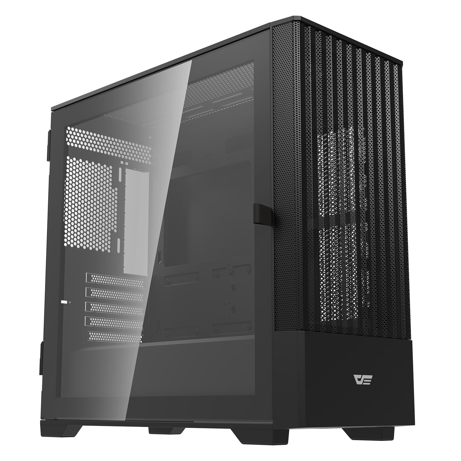 DarkFlash DK415M Mesh Boîtier d'ordinateur mATX, 2x Ventilateurs ARVB inclus, Noir