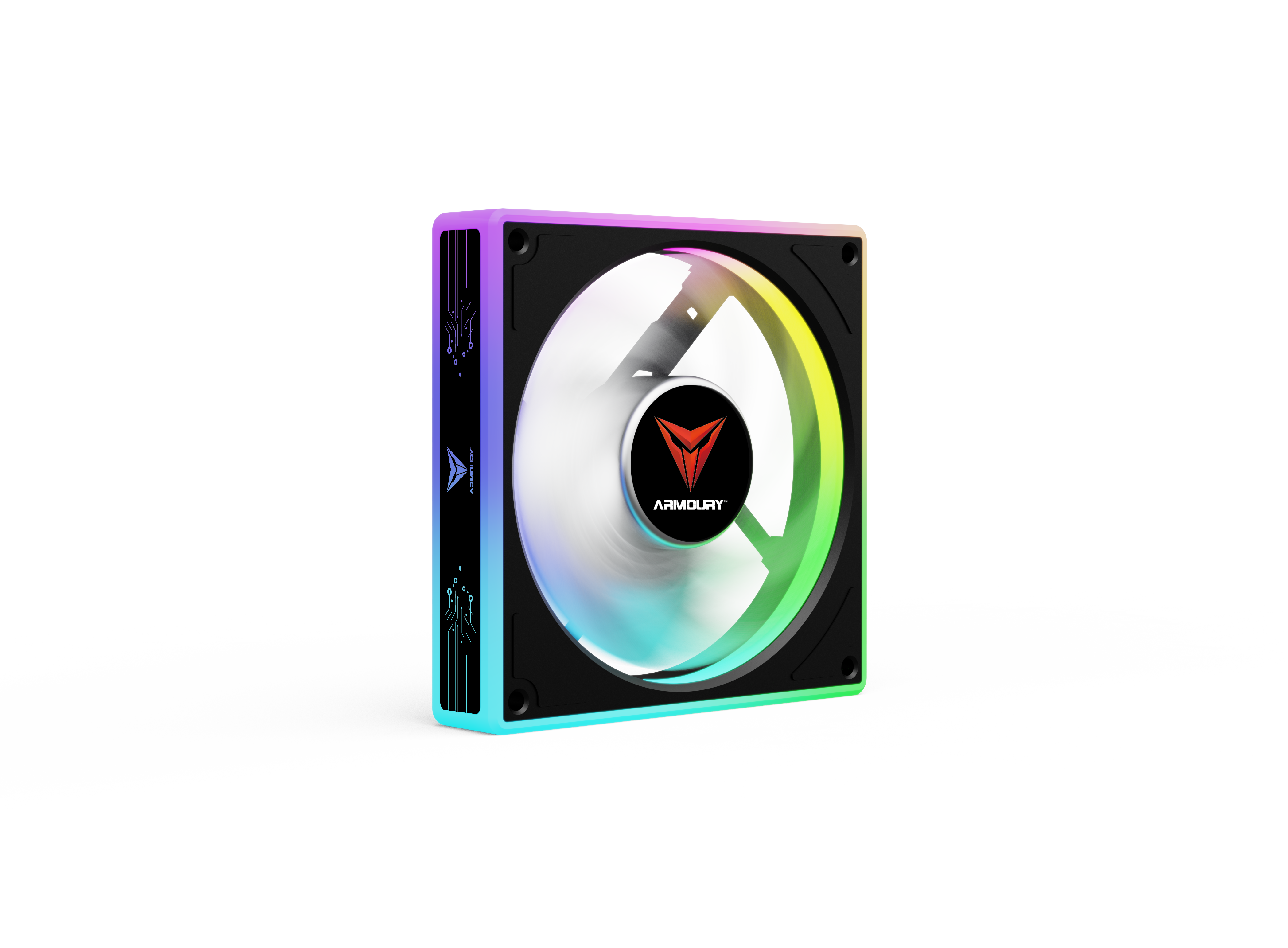 Ventilateur de boîtier PC ARmoury JF002-B 5 V 3 broches 12 cm ARGB - Noir