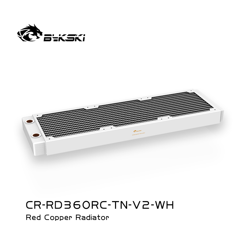 Radiateur Bykski série RC 360 mm x 30 mm, 120 mm x 3, triple ventilateur, blanc
