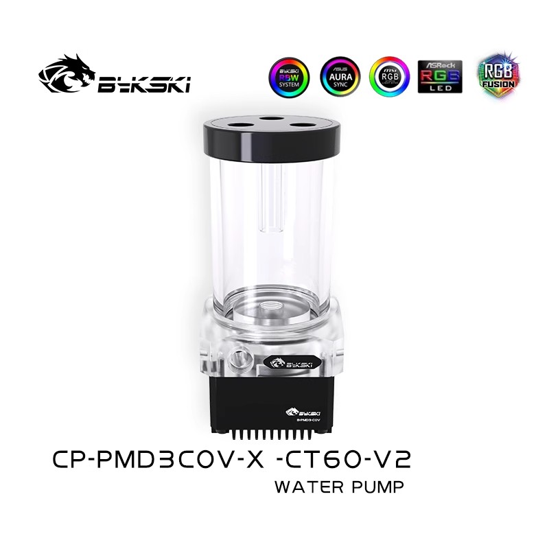 Bykski DDC CP-PMD3COV-X / 100mm PMMA Reservoir Combo - Black w/