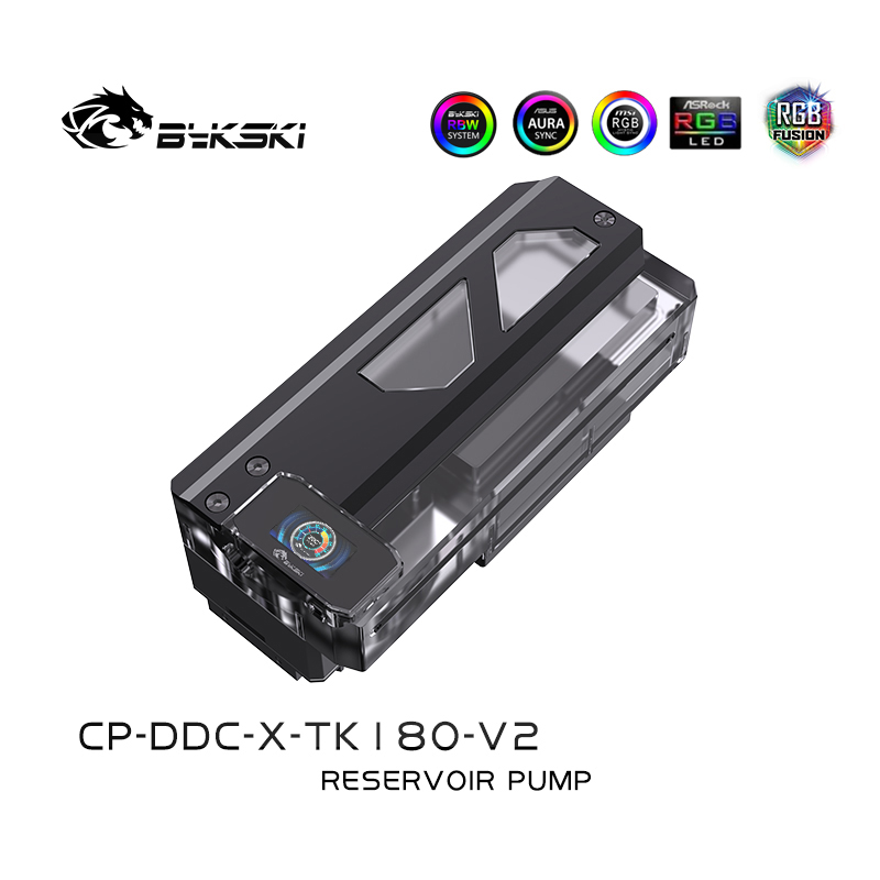 Bykski DDC Pump / 180mm Reservoir Station w and 5v Addressable RGB
