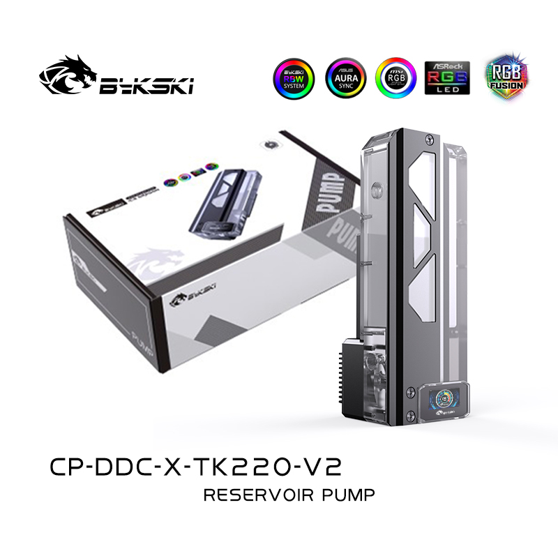 Bykski DDC Pump / 220mm Reservoir Station w/ and 5v Addressable RGB