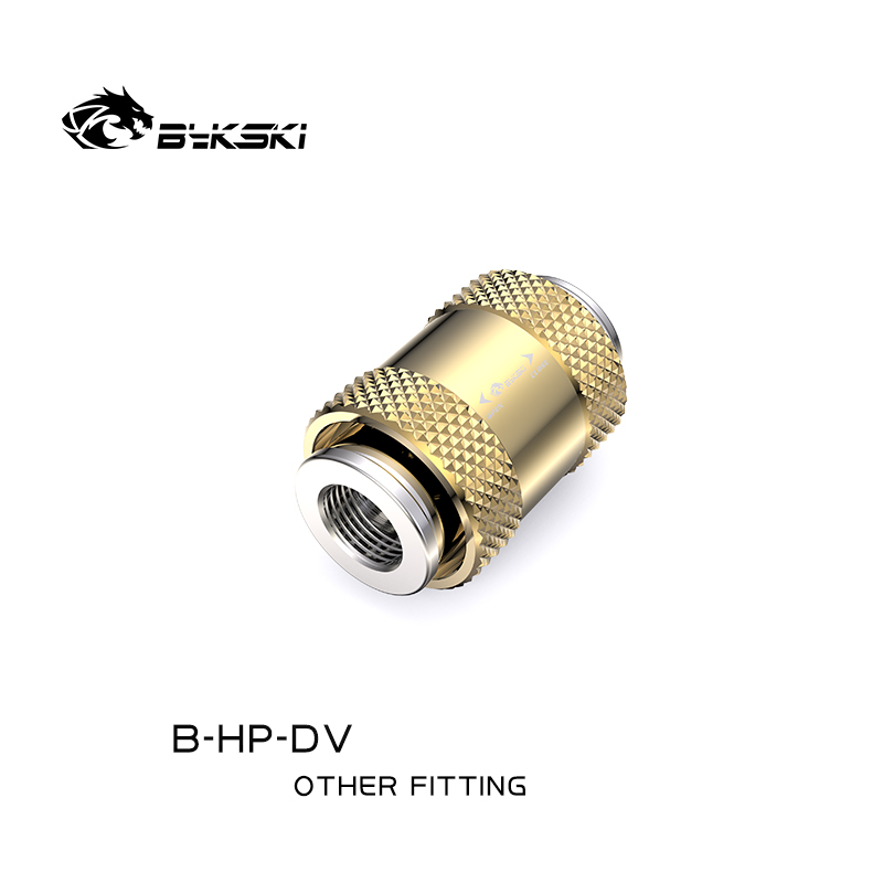 Bykski B-HP-DV Hardtube robinet d’arrêt refroidi à l’eau, doré