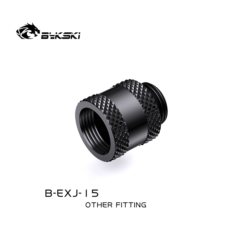 Bykski G 1/4in. Male/Female Extension Coupler - 15mm (B-EXJ-15-BK)