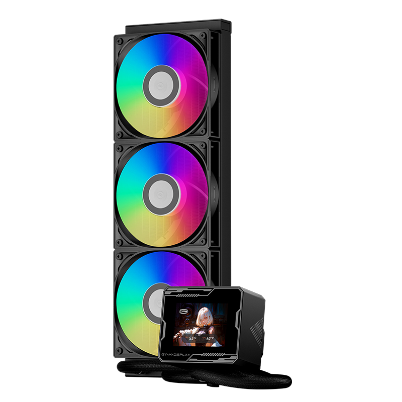 PCCOOLER CPS GT360M ARGB Display AIO CPU Liquid Cooler, 300W TDP