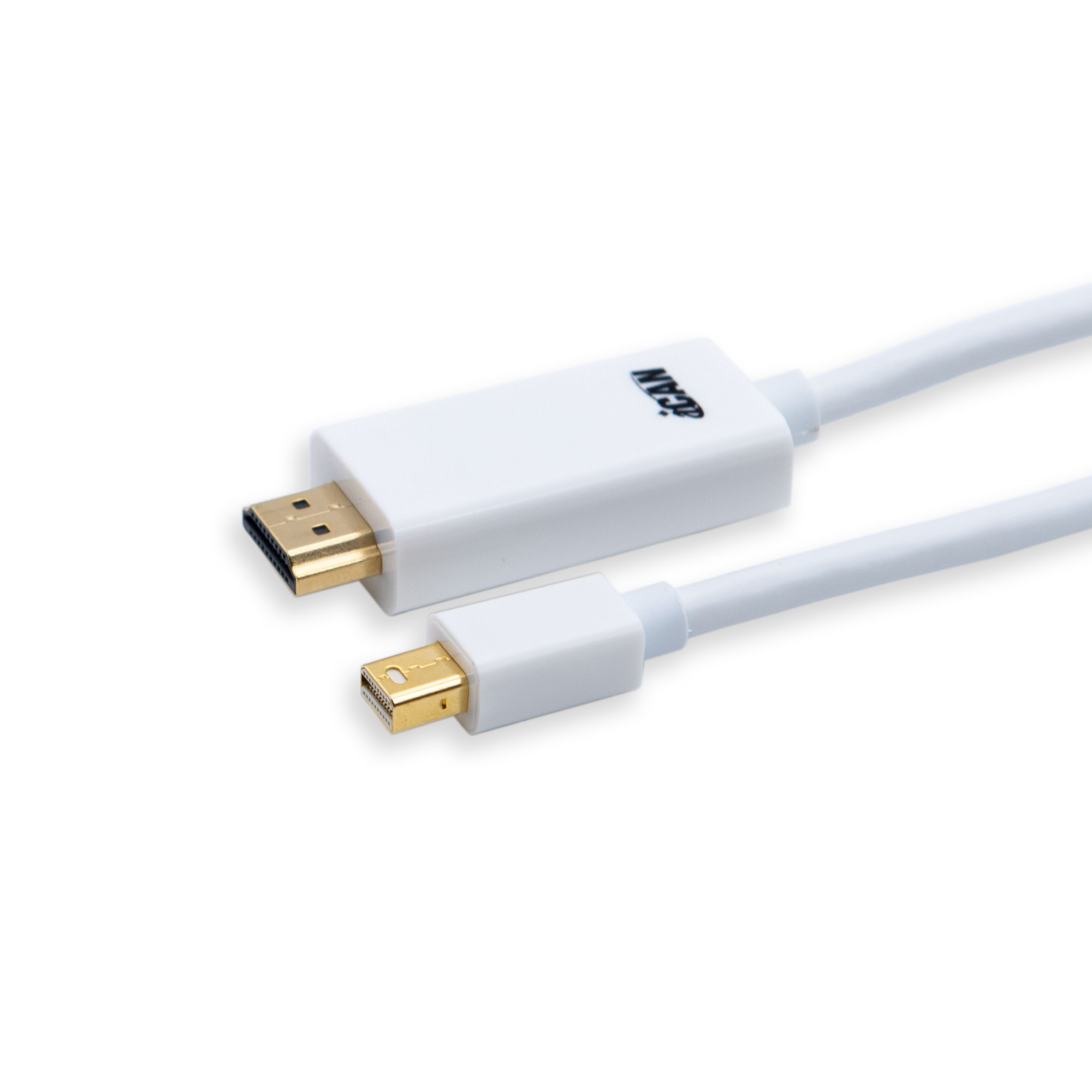 Câble iCAN Mini DisplayPort mâle vers HDMI mâle, plaqué or, 32 AWG, 3 pieds