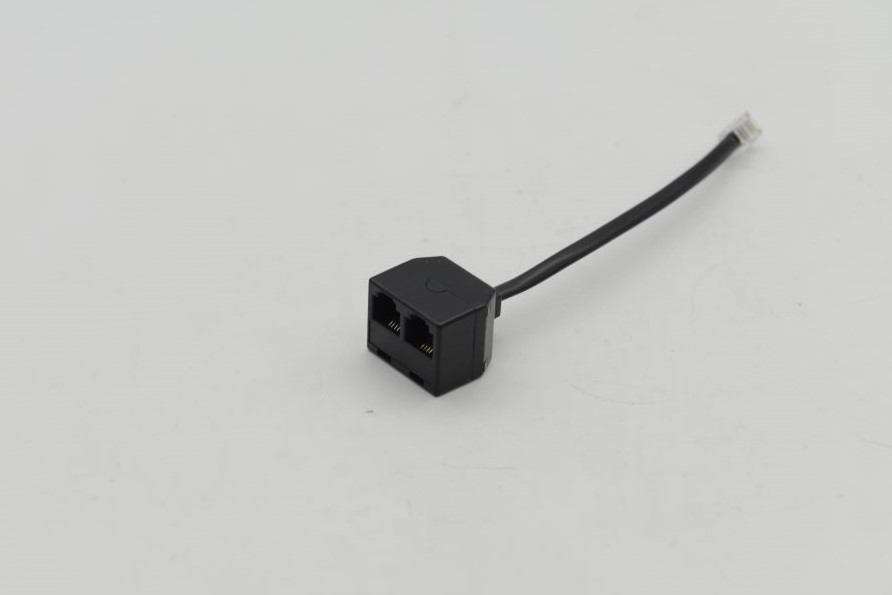 iCAN RJ9 Combiné téléphonique/casque adaptateur/séparateur (1 en deux sorties) - 6 pouces (RJ9-1M2F-BLK)(Open Box)