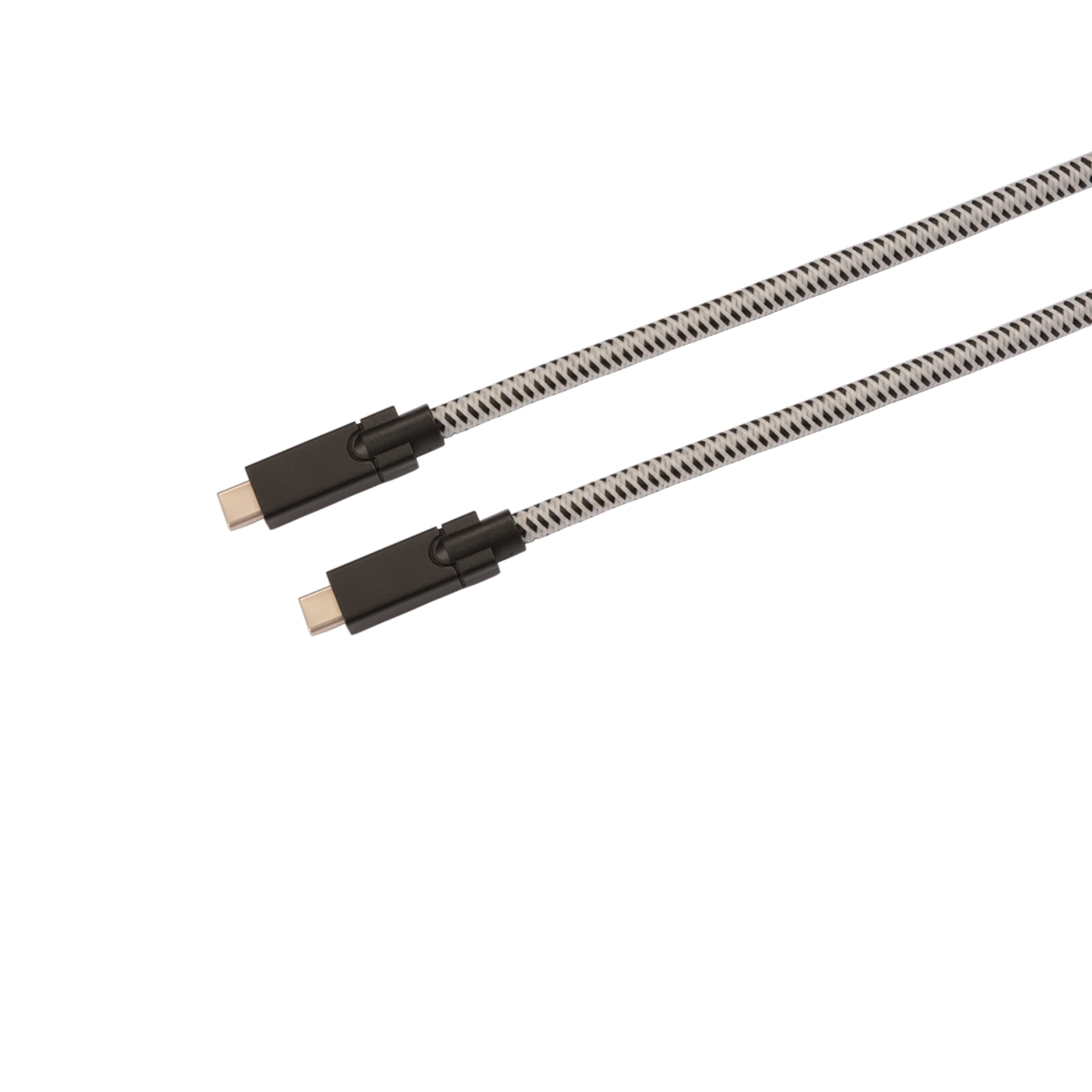 iCAN Premium USB 3.1 Gen 1 Type C to Type C Cable, PD, 100W(20V/5A) , 5Gbps, Nylon Braided, M/M, 3FT, Black & white(Open Box)