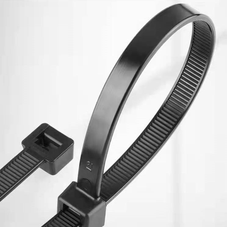 iCAN Attache-câble en nylon noir  3,6mm x 200mm (0.14" x 7.87"), 100 pièces