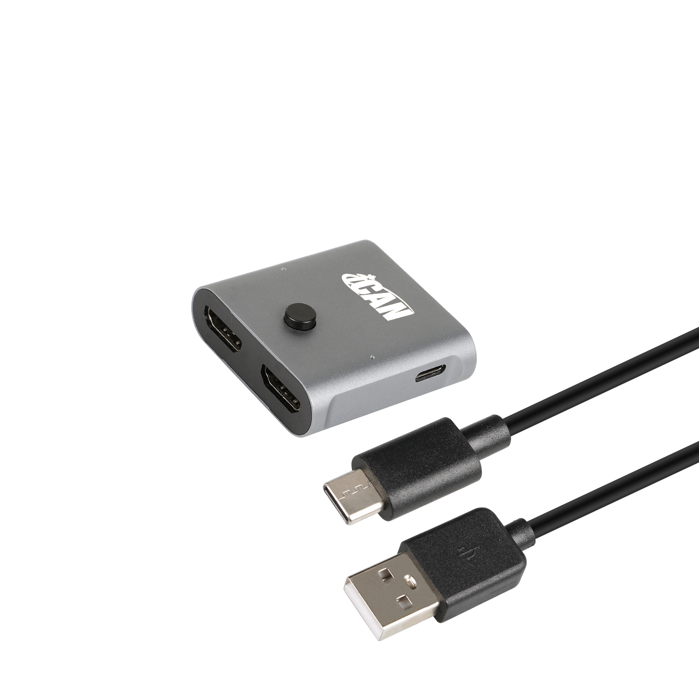 iCAN HDMI Switch, 2 Inputs 1 Output, 8K, Grey