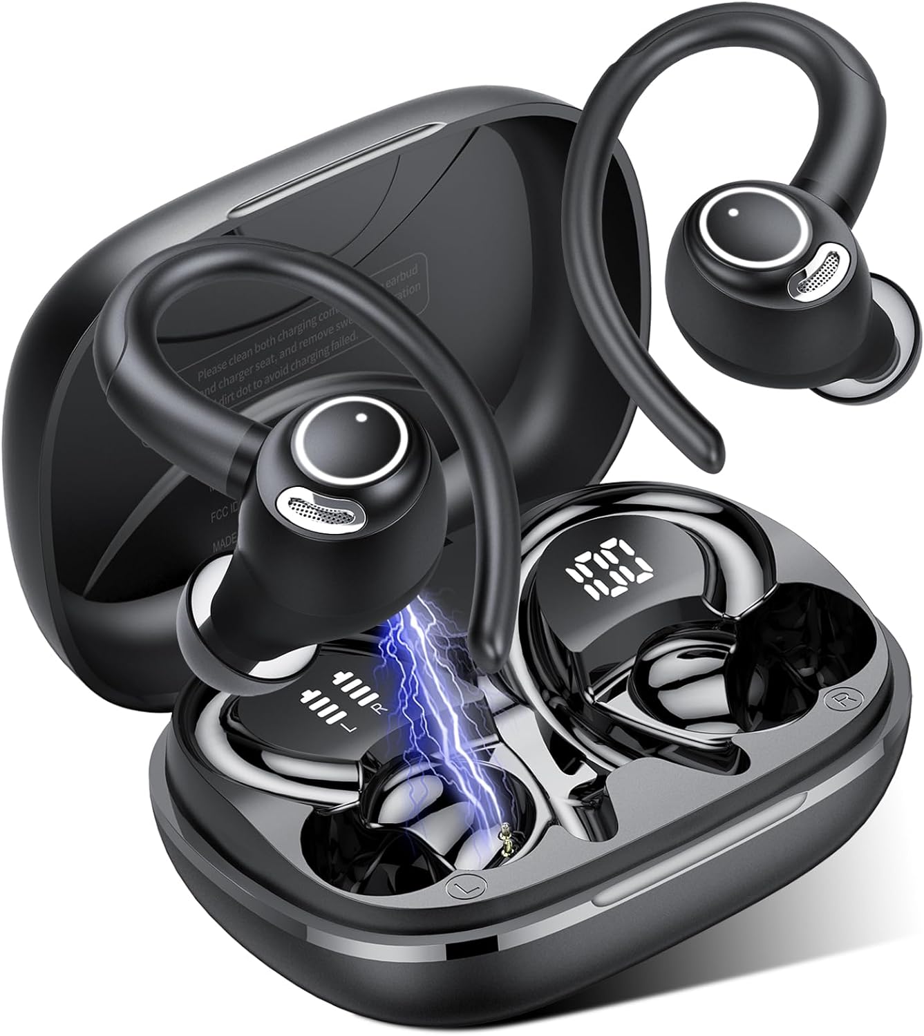 Écouteurs sans fil iCAN MD033-BK avec micro antibruit