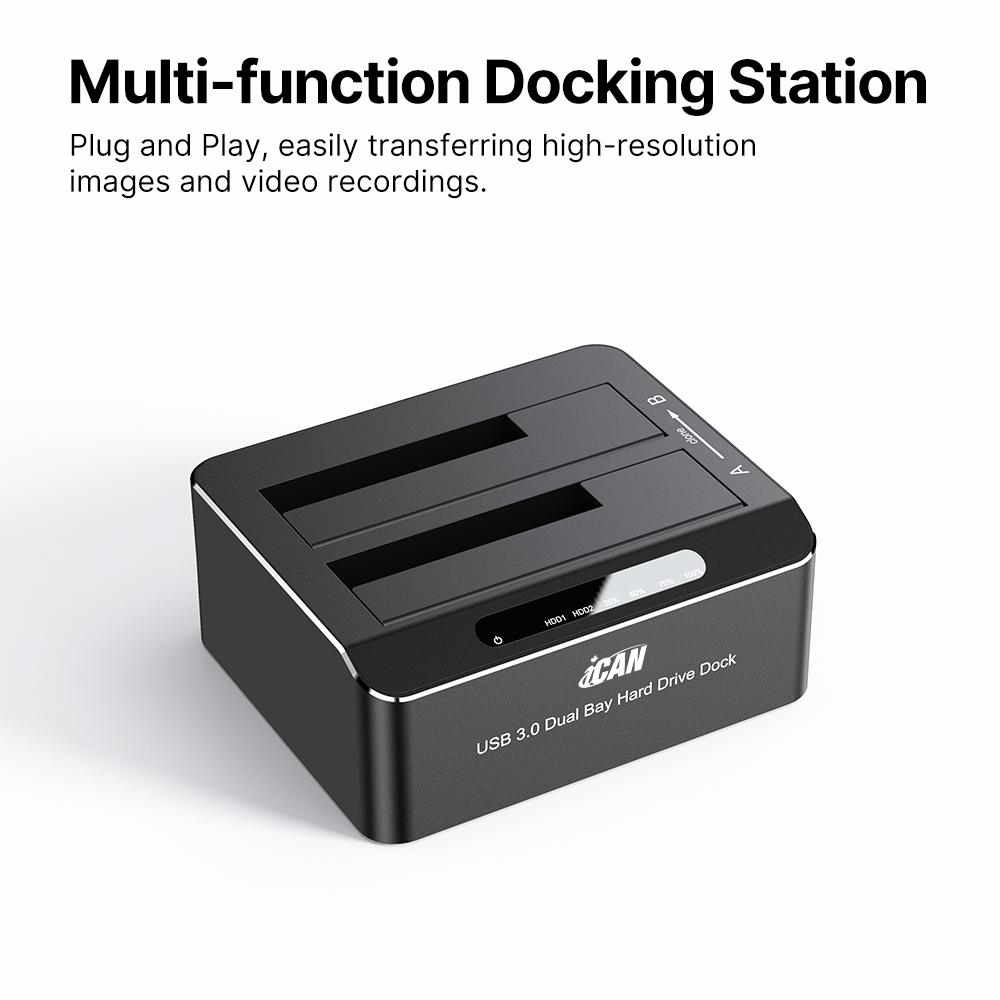 iCAN RSH-DS01 USB 3.0 Dual Bay SATA Hard Drive Dock