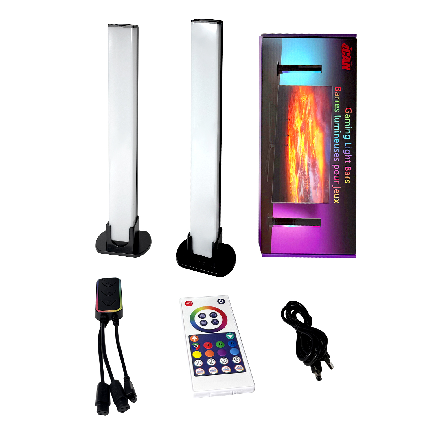 Barre lumineuse LED intelligente iCAN RGB+IC, synchronisation musicale.(Open Box)