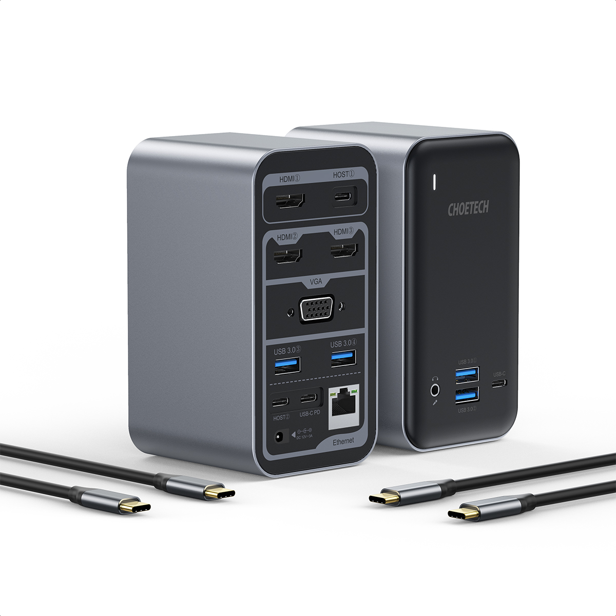 Choetech Station d'accueil multiport USB-C 100W 15-en-1