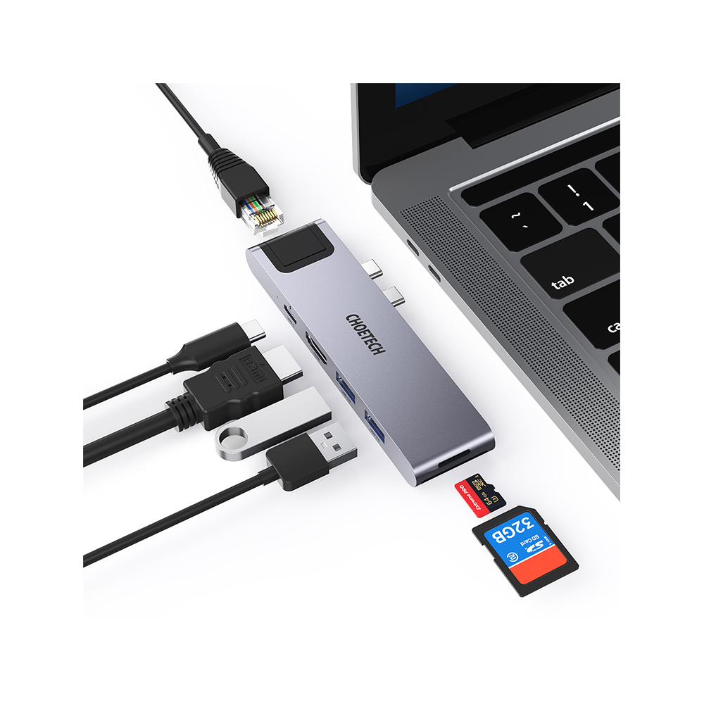 Choetech 7-in-2 USB-C 100W Multi-function Docking Station