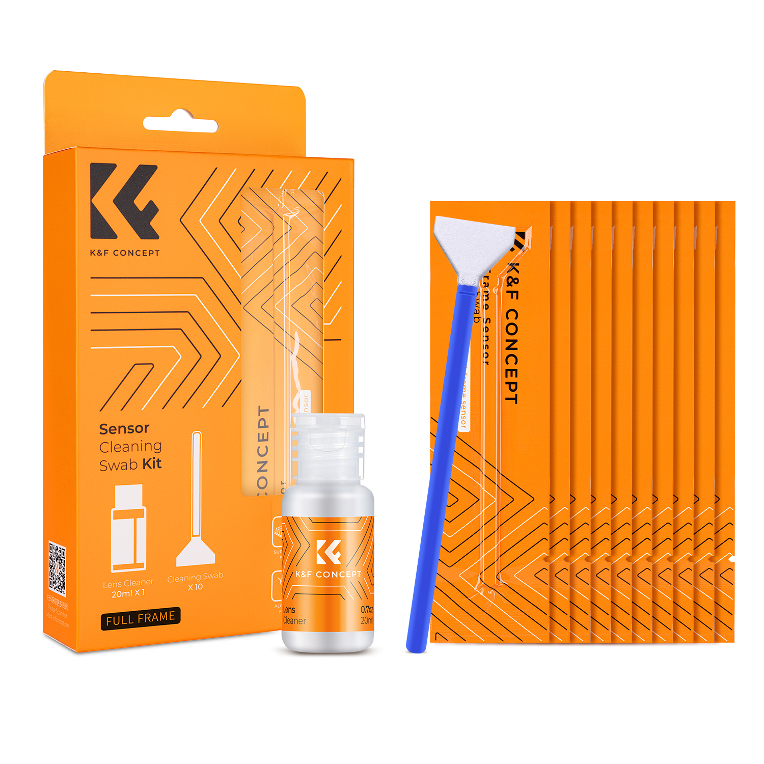 Tampon de nettoyage d'objectif pour capteur d'appareil photo numérique K&F Concept SKU.1617 0,94" APS-C.