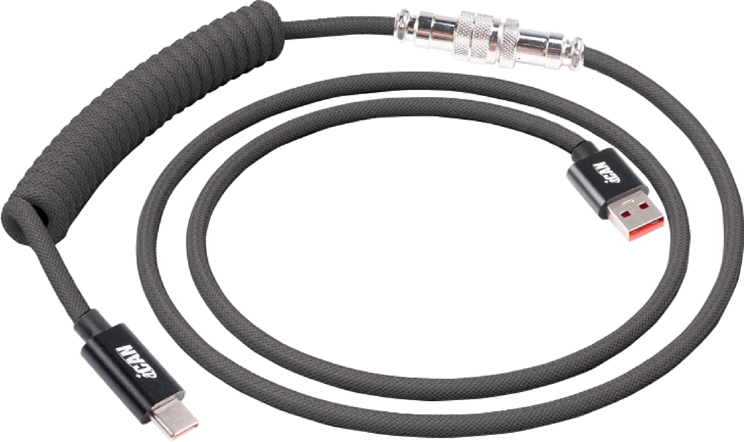 iCAN Type-A Male to Type-C Male Keyboard Cable, Black, 5ft