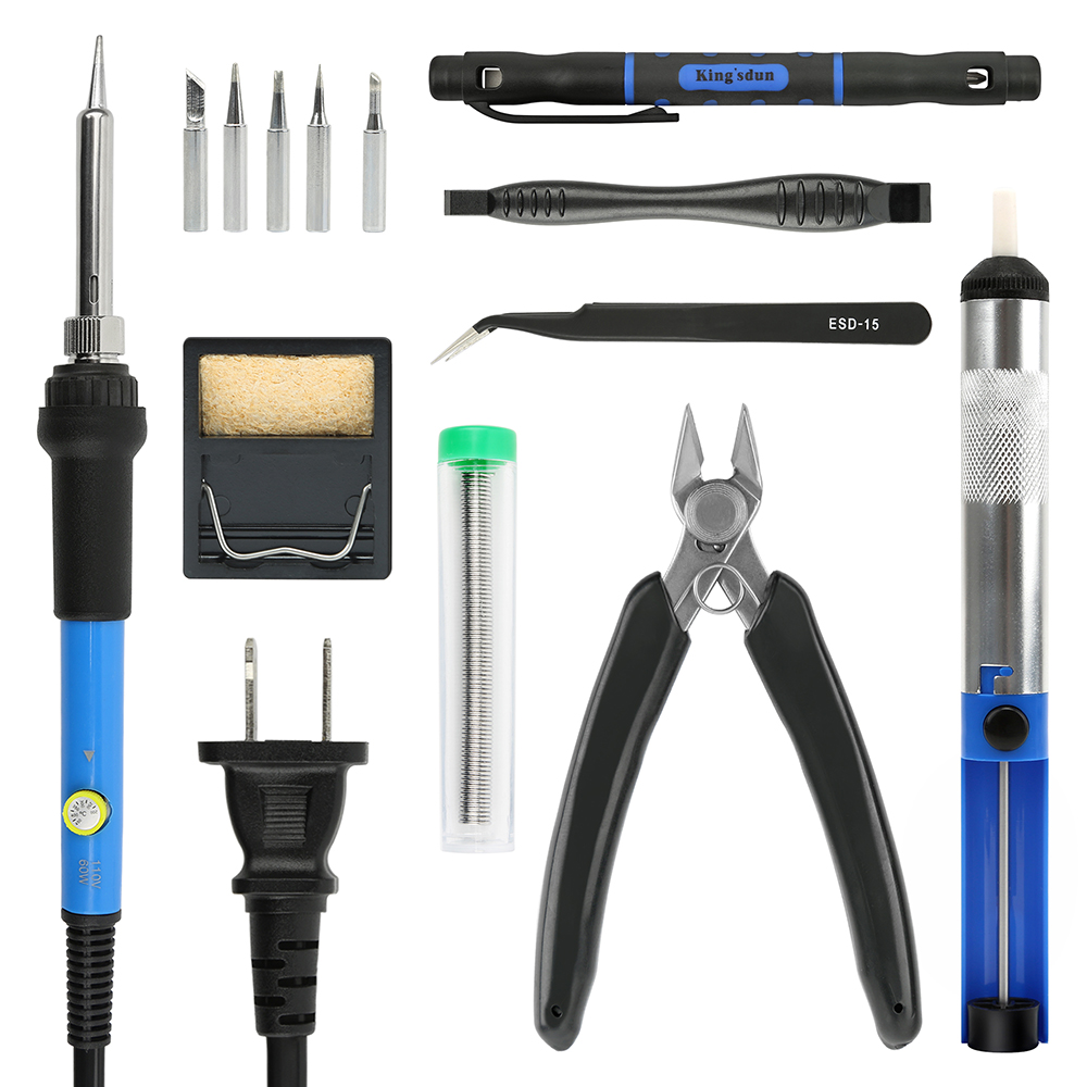 Ensemble de fer à souder King'sdun de 13 pièces, norme américaine 110 V.