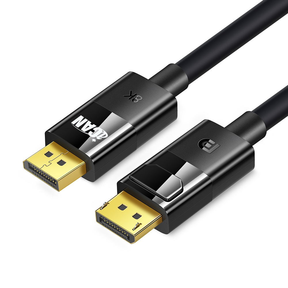iCAN DisplayPort 1.4 Cable, 8K@60Hz, Gold Plated, M/M, 15FT, Black