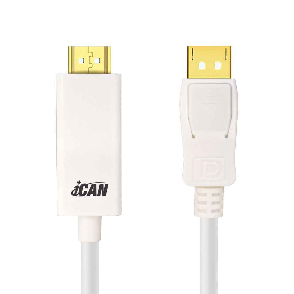 iCAN 32AWG 1080p DisplayPort to HDMI Cable, M/M, 6FT(Open Box)