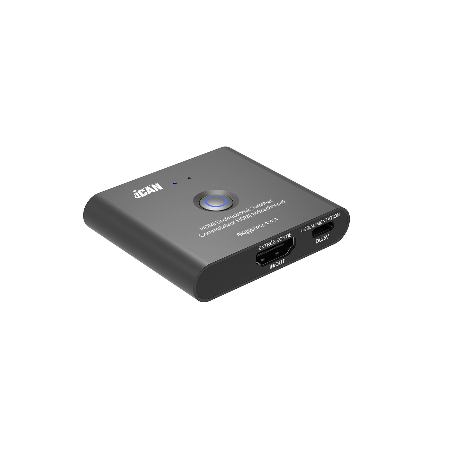 iCAN SW-BD8K Bi-Directional HDMI Switch 2x1/Splitter 1x2