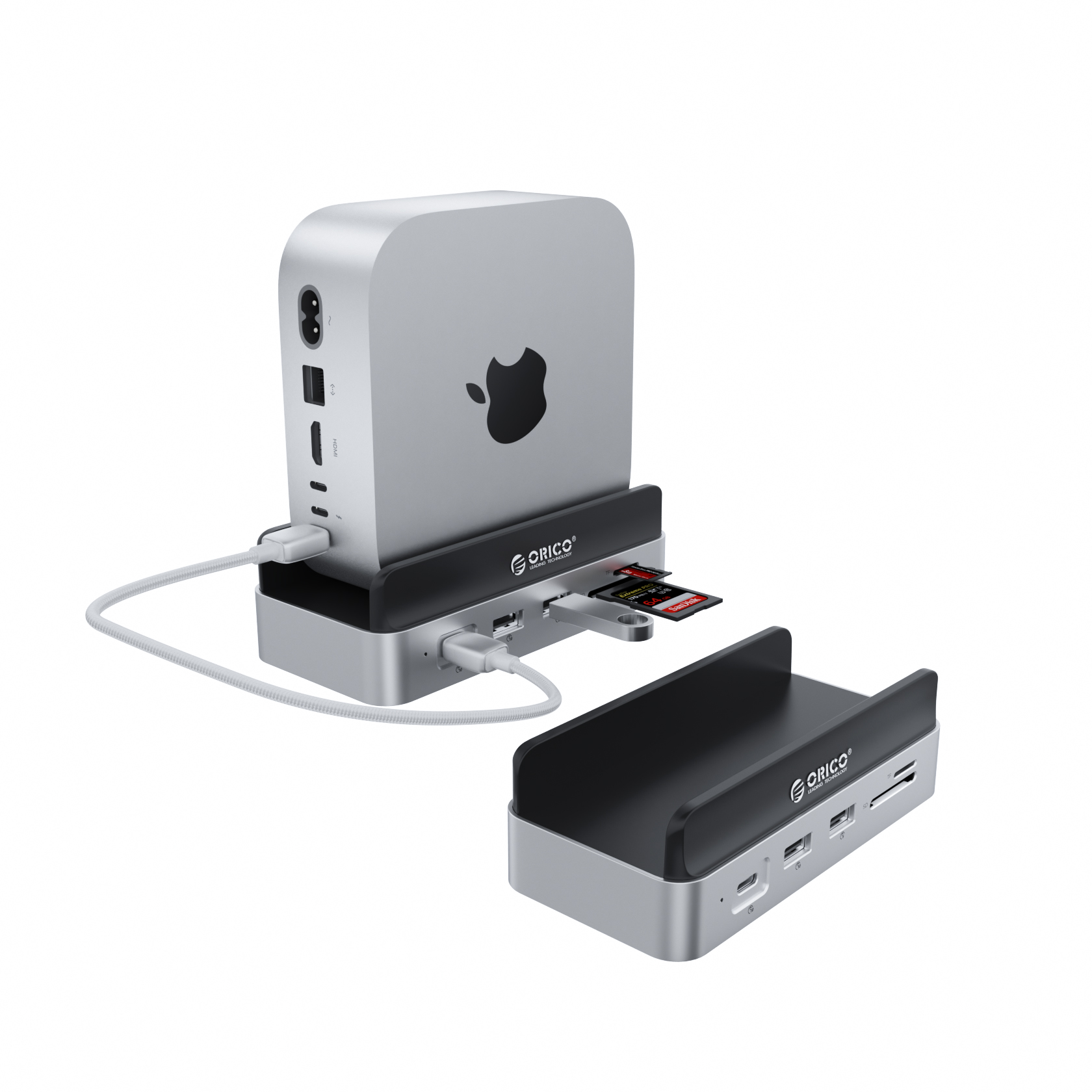 Orico 10-in-1 Mac mini Docking Station Stand with M.2 NVMe Enclosure