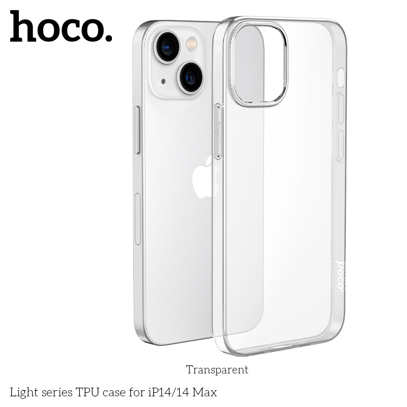 HOCO Phone Case for iPhone 14 Plus, Light series TPU, Transparent