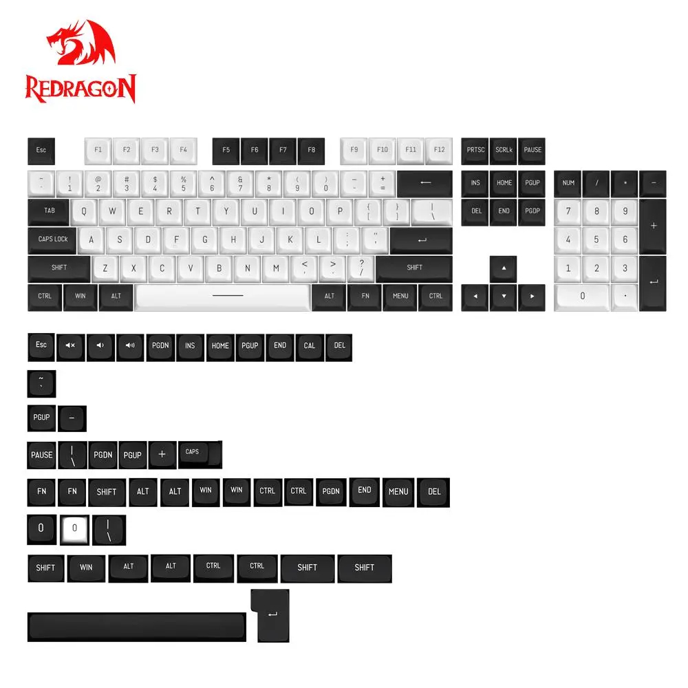 Redragon A132 Double shot PBT Keycaps 150 Keys CSA Height