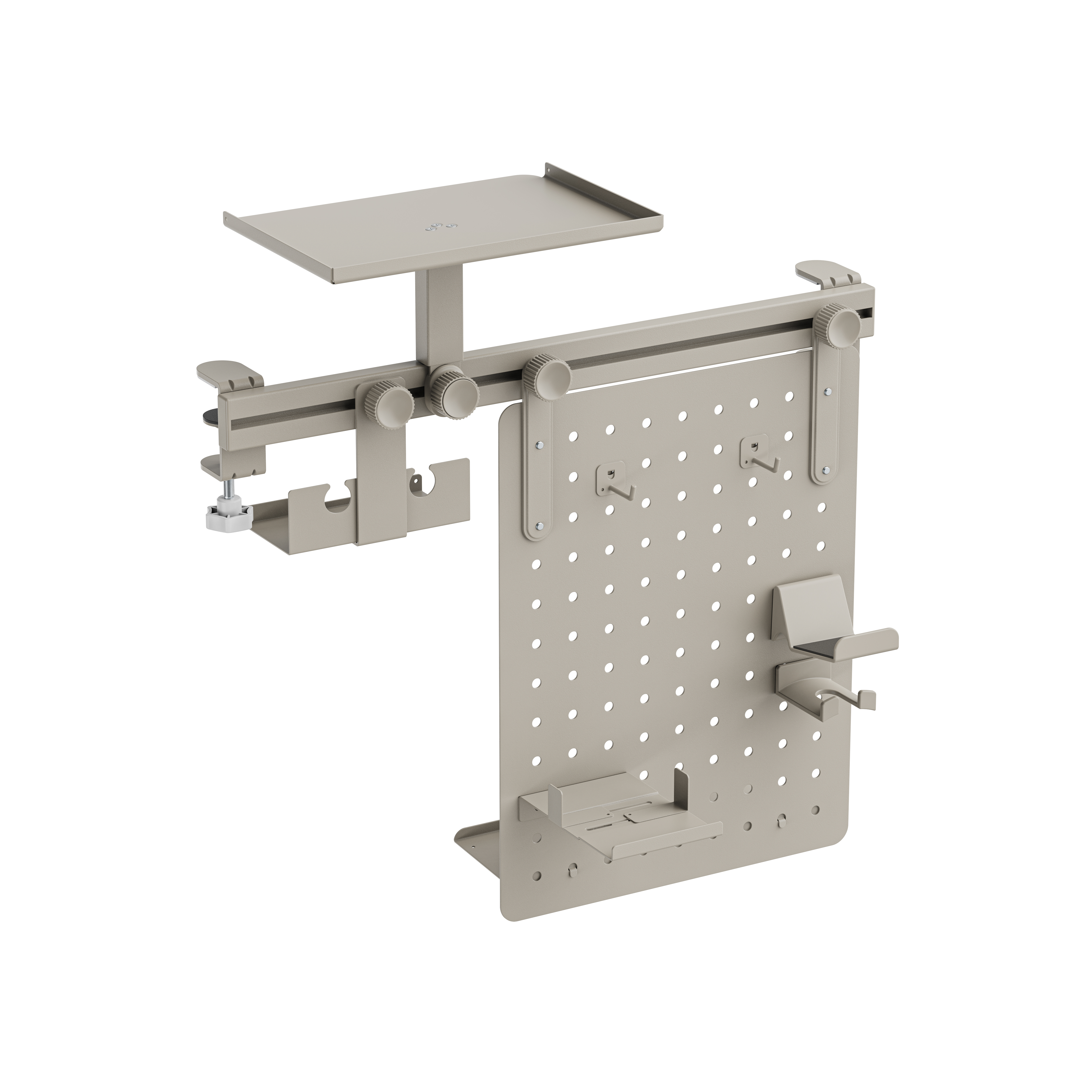 ICAN Deskmatics Gaming Rail Storage System, Light Brown