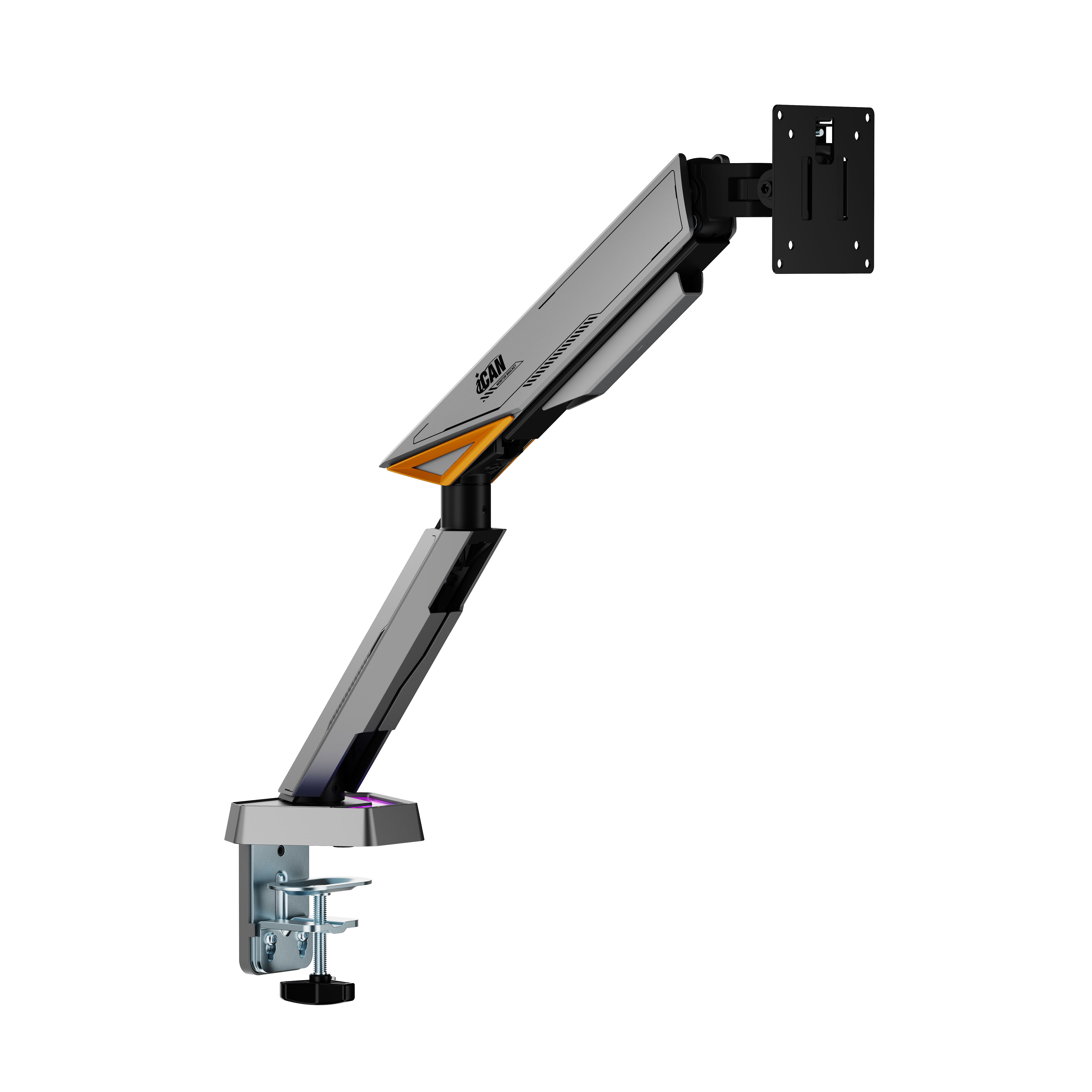 ICAN Heavy-Duty RGB Mechanical Single Monitor Arm, fit 17"-45"(Open Box)