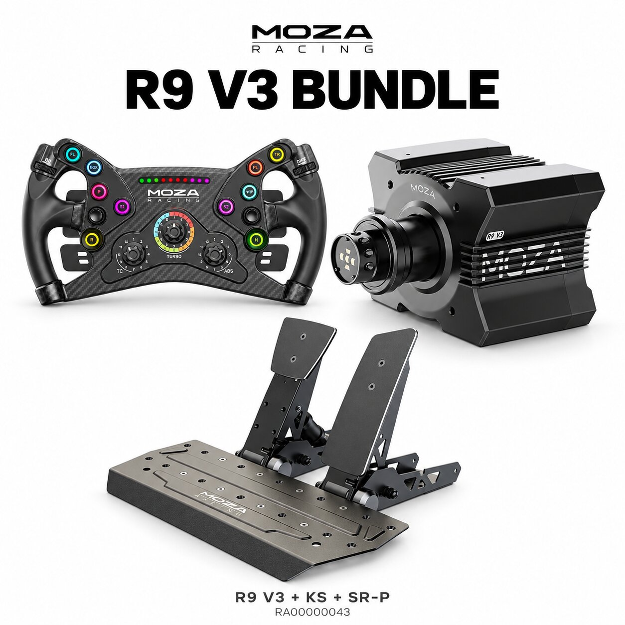 MOZA R9 V3 Bundle (R9 V3+KS+SRP)