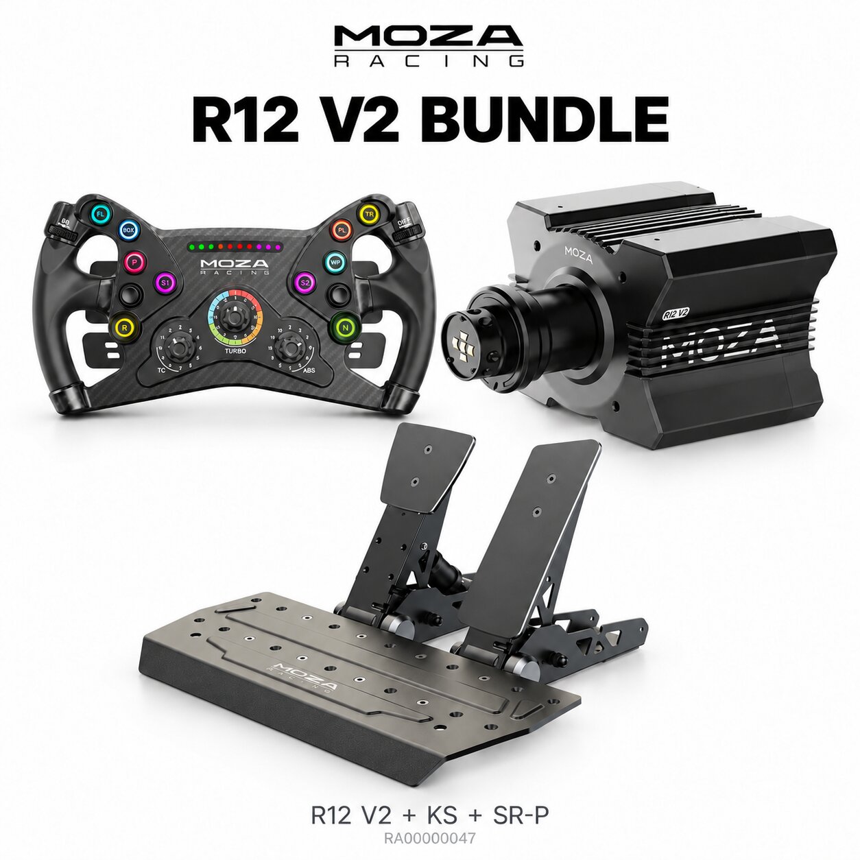 MOZA R12 V2 Bundle (R12 V2+KS+SRP)