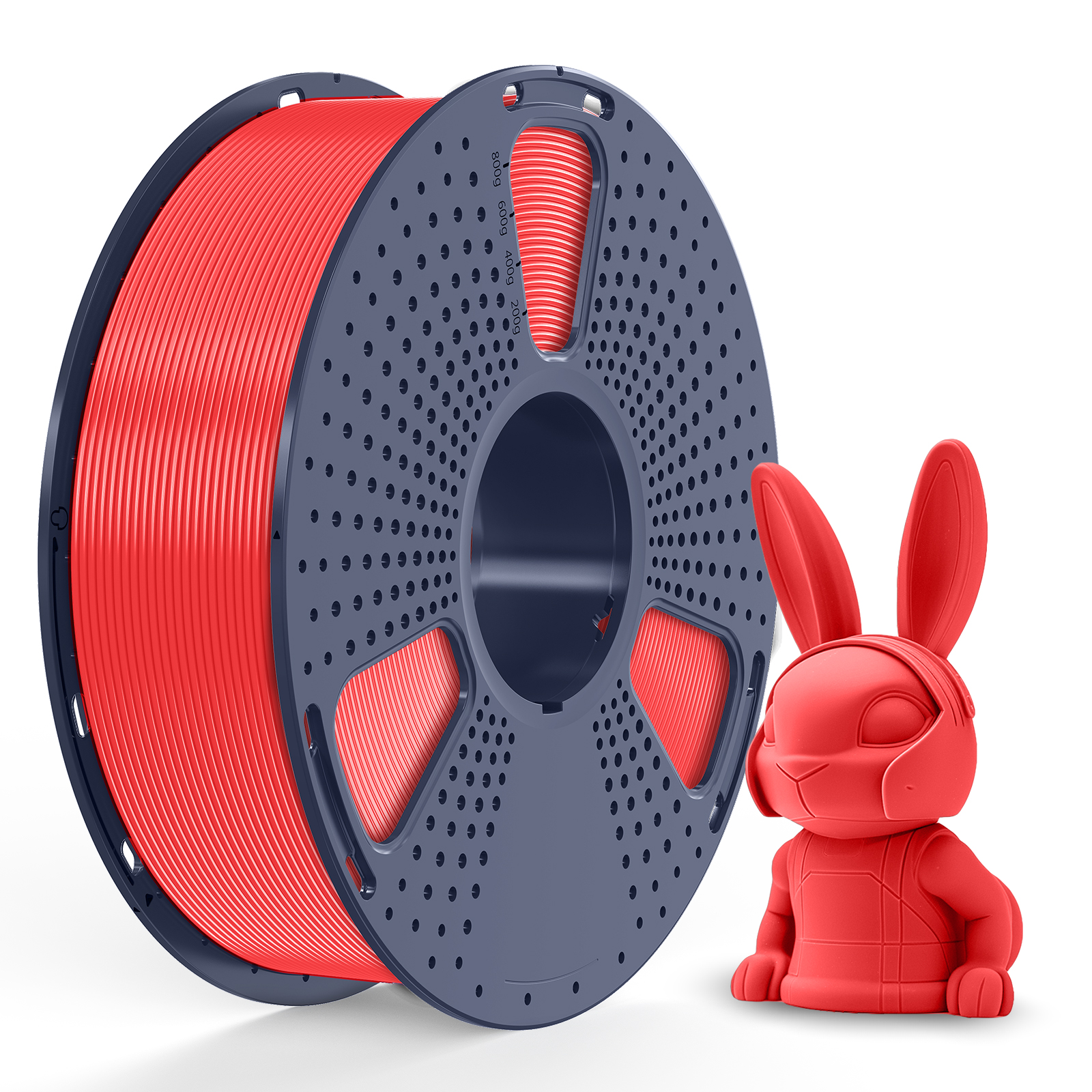 Filament méta PLA Sunlu 1,75 mm, 1 kg/bobine (rouge cerise)