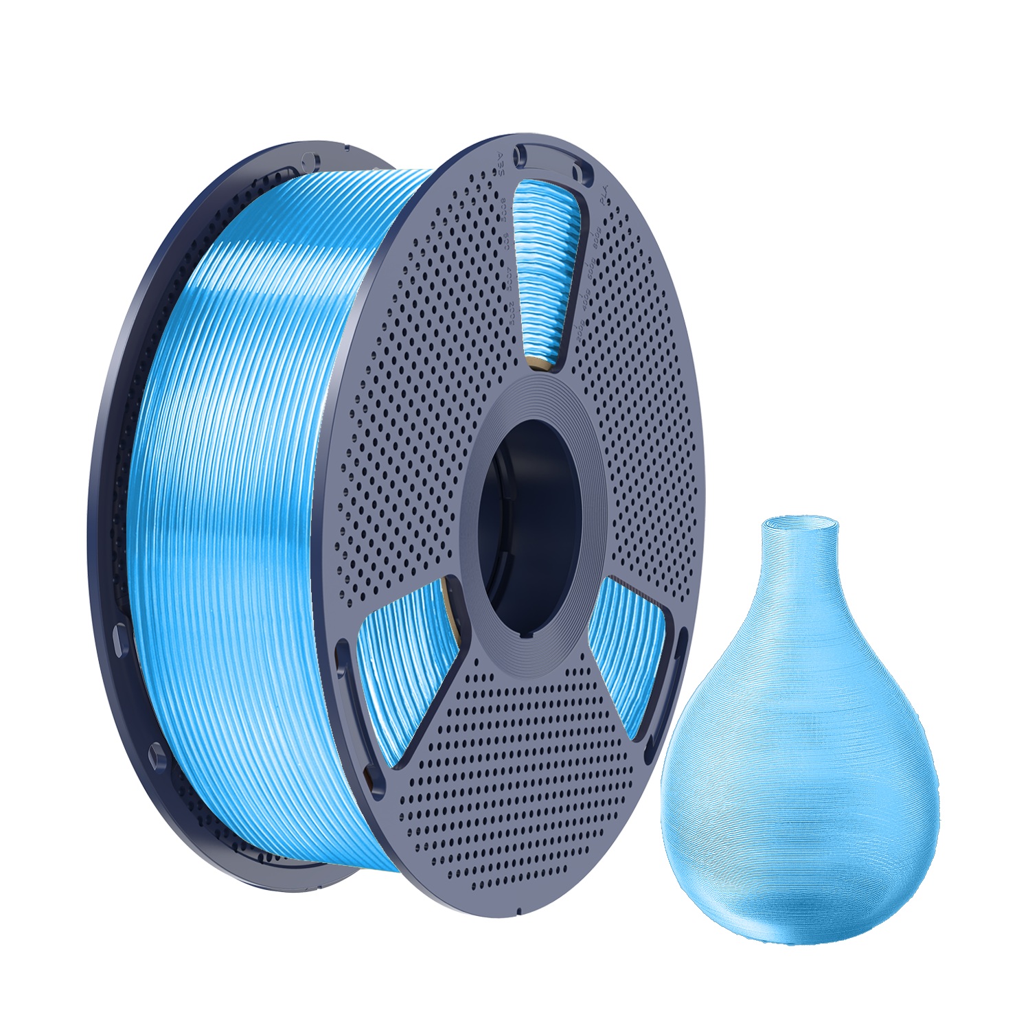 Sunlu 1,75 mm, 1 kg/bobine, filament PETG (bleu transparent)