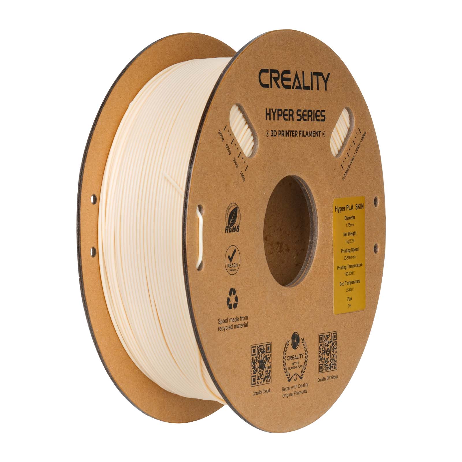 Creality Hyper Series PLA 3D Printing Filament 1kg, 1.75mm, Skin