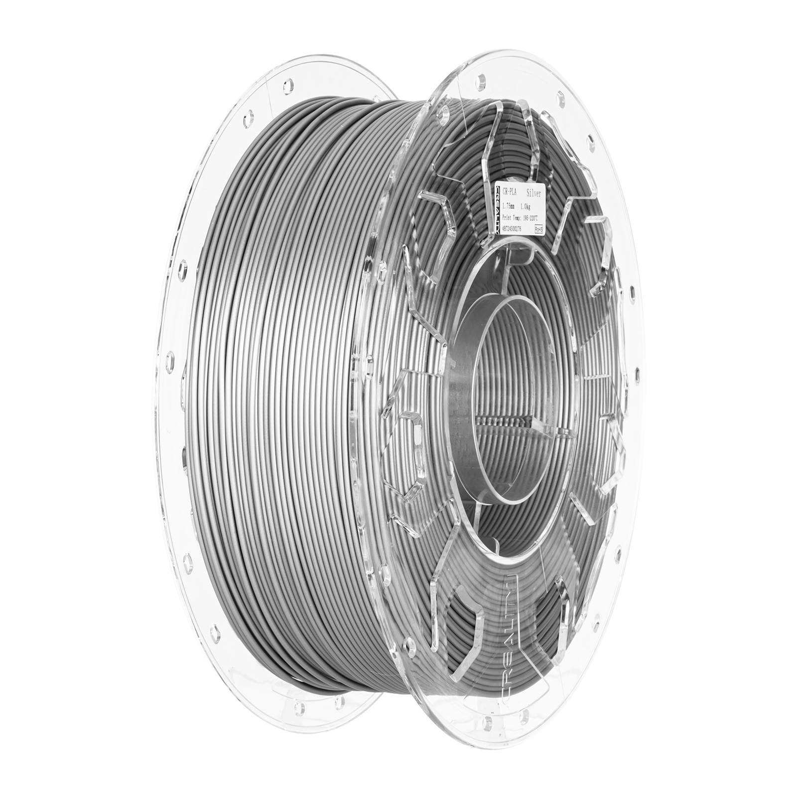 Filament Creality CR-PLA pour imprimante 3D FDM, 1,0 kg, 1,75 mm, argent