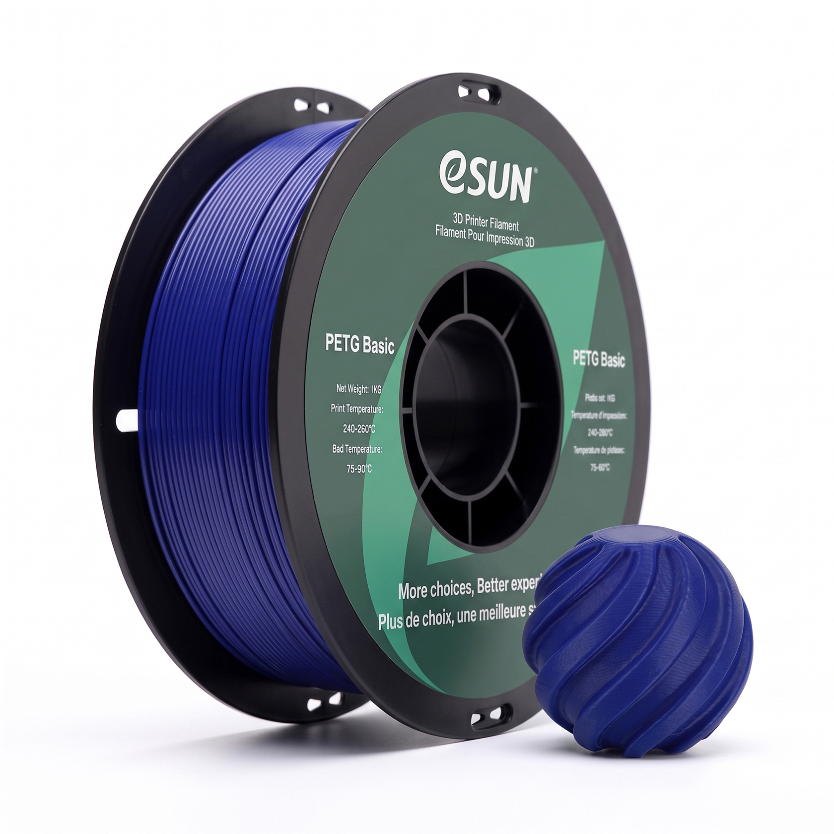 eSUN PETG Basic 3D Printing Filament 1kg, 1.75mm, Blue