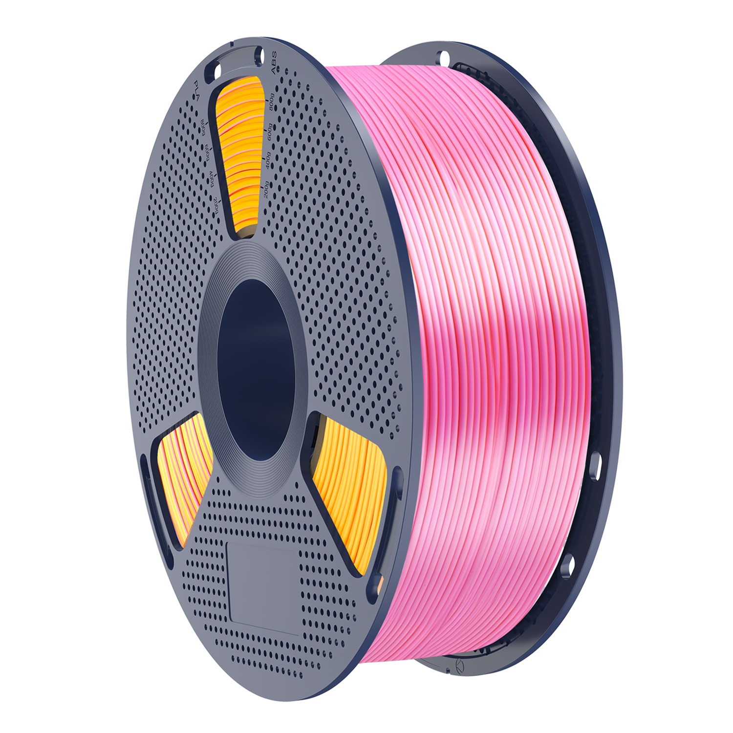 Filament Sunlu Silk PLA+ bicolore, or rose