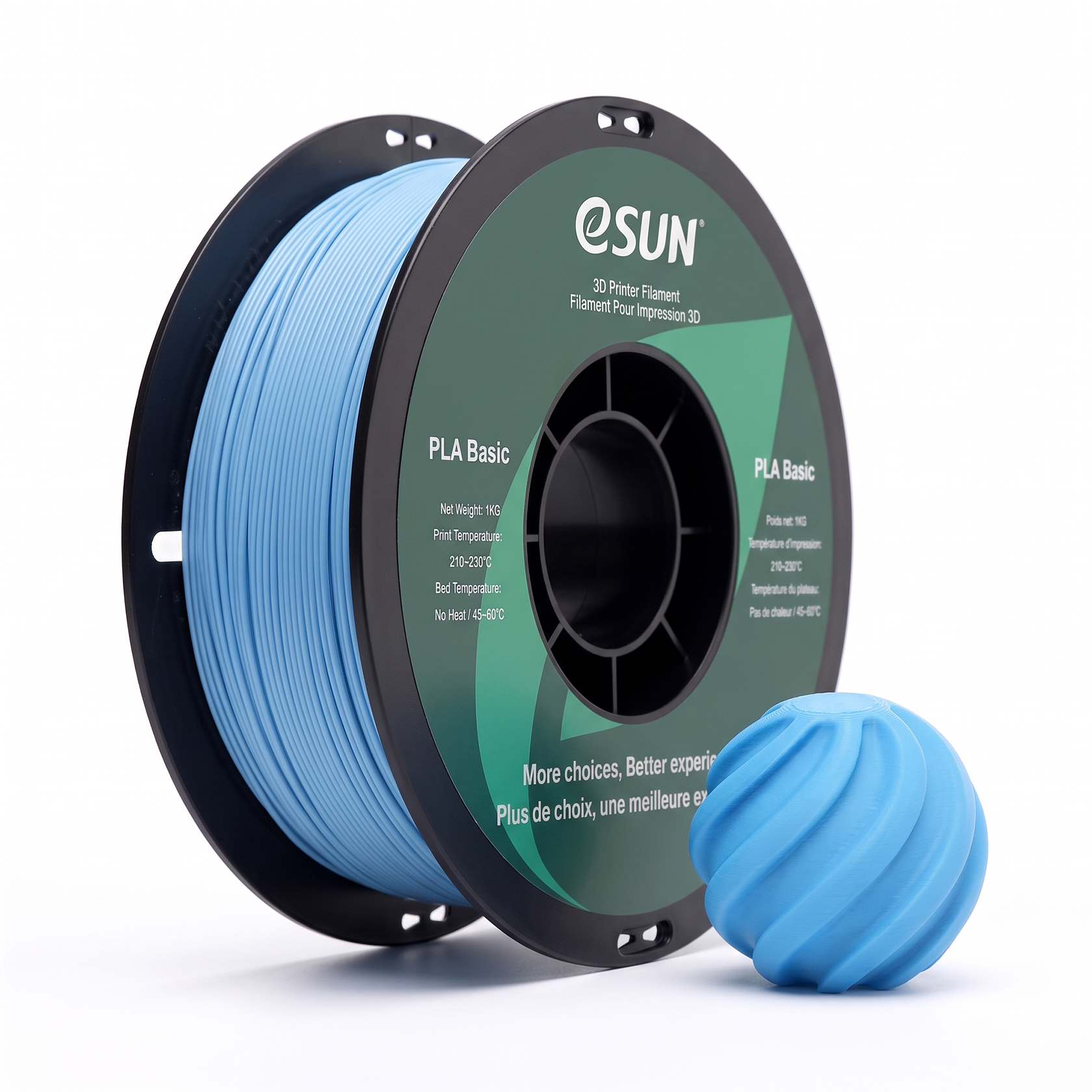 eSUN PLA Basic 3D Printing Filament 1kg, 1.75mm, Light Blue