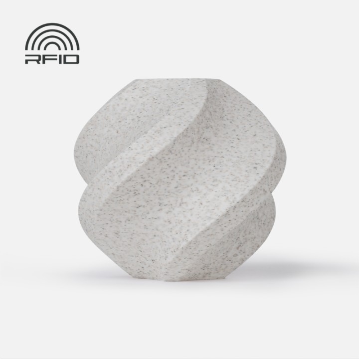 Bambu Lab PLA Marble Filament, White Marble
