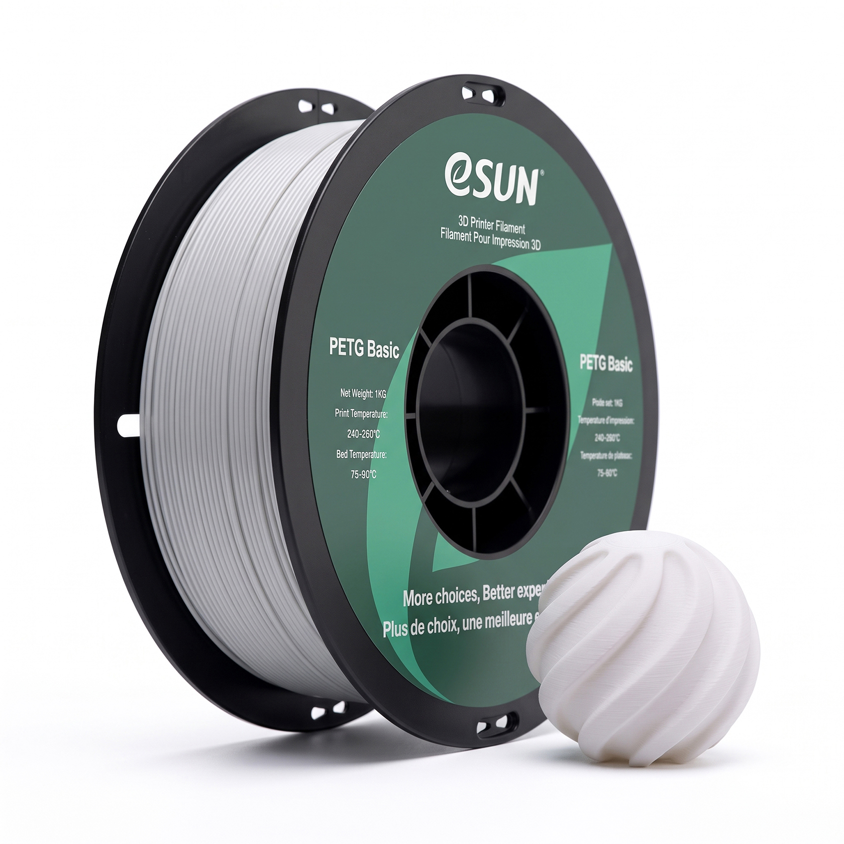 eSUN PETG Basic 3D Printing Filament 1kg, 1.75mm, White
