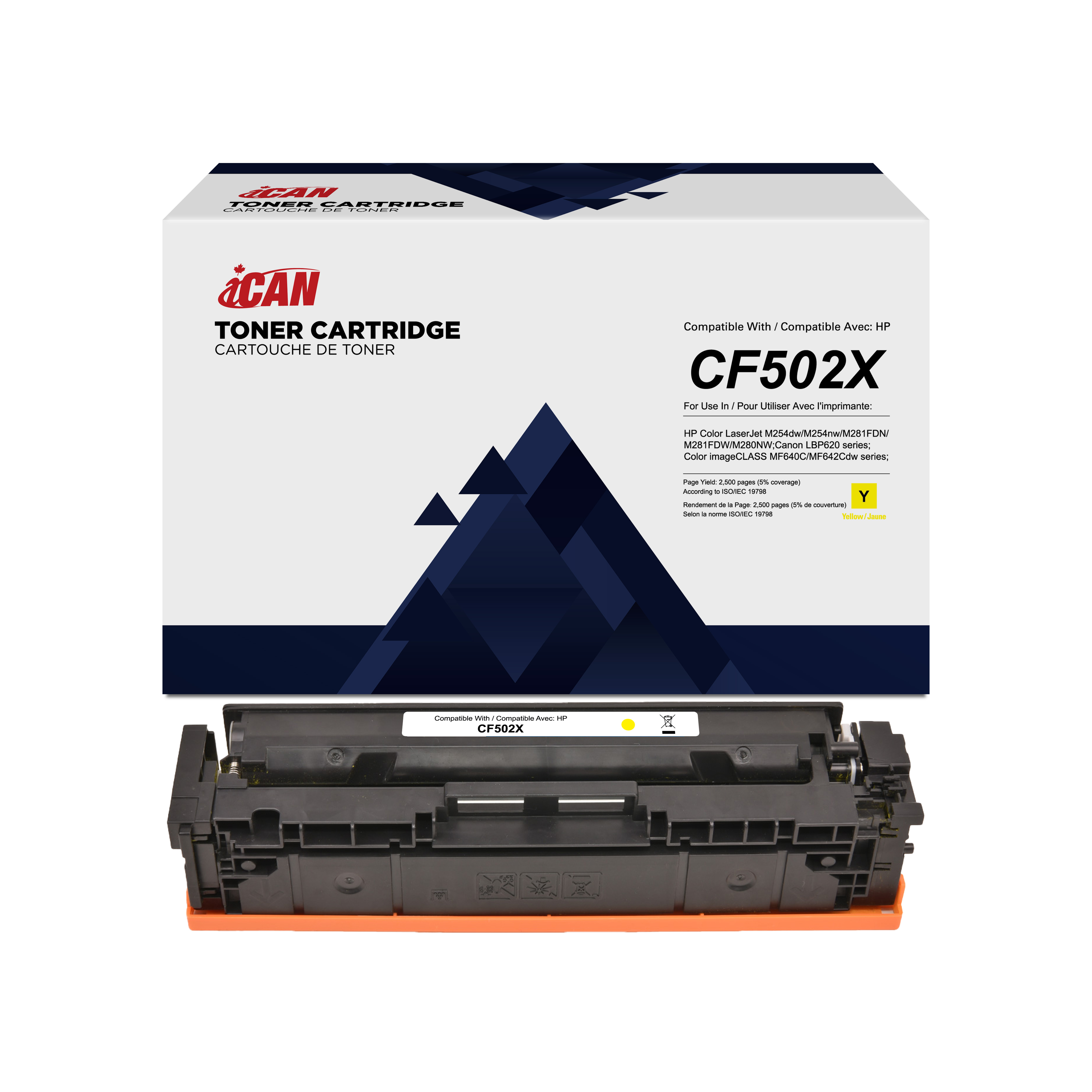 iCan Compatible HP CF502X Yellow Toner Cartridge