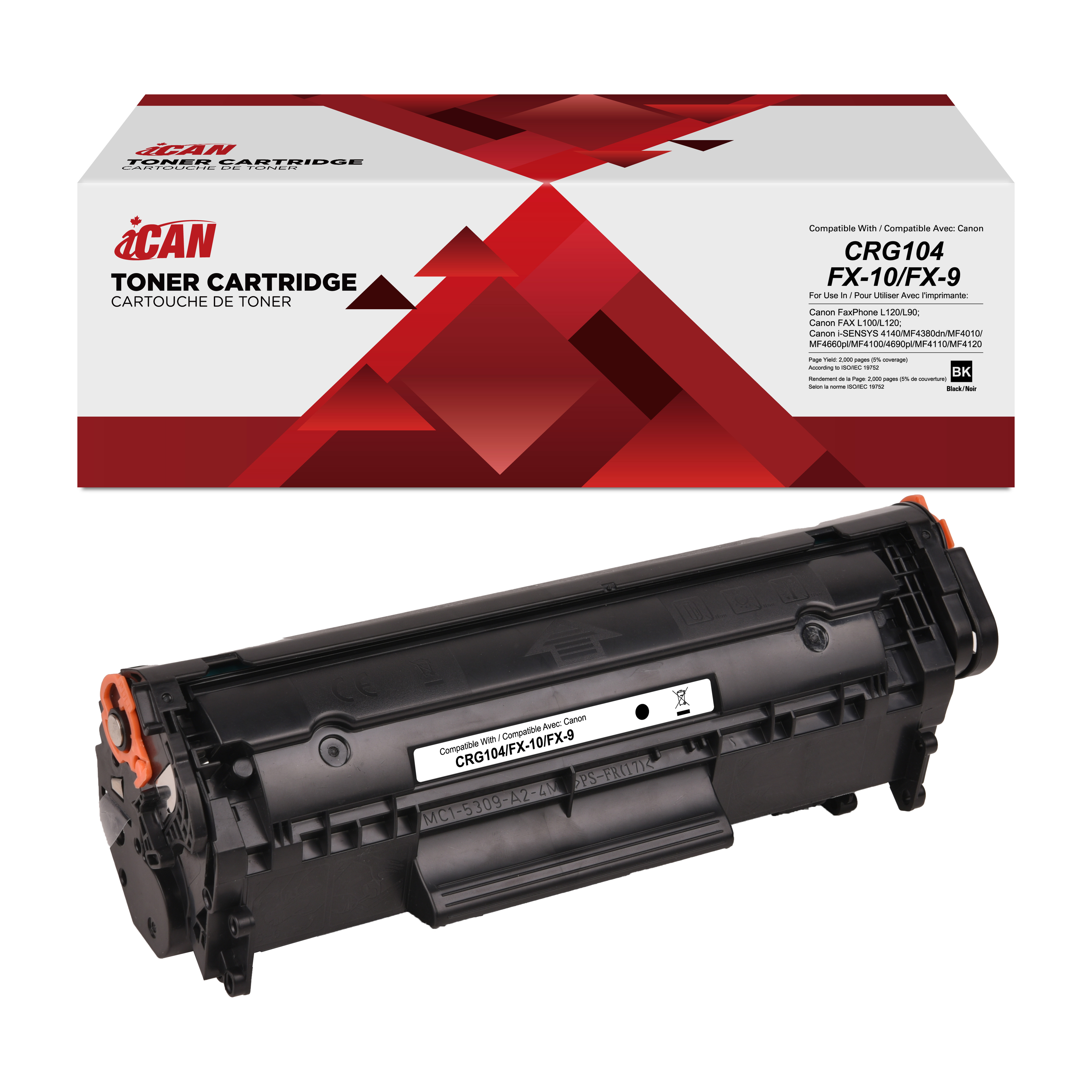 iCAN Compatible Canon 104 Black Toner Cartridge