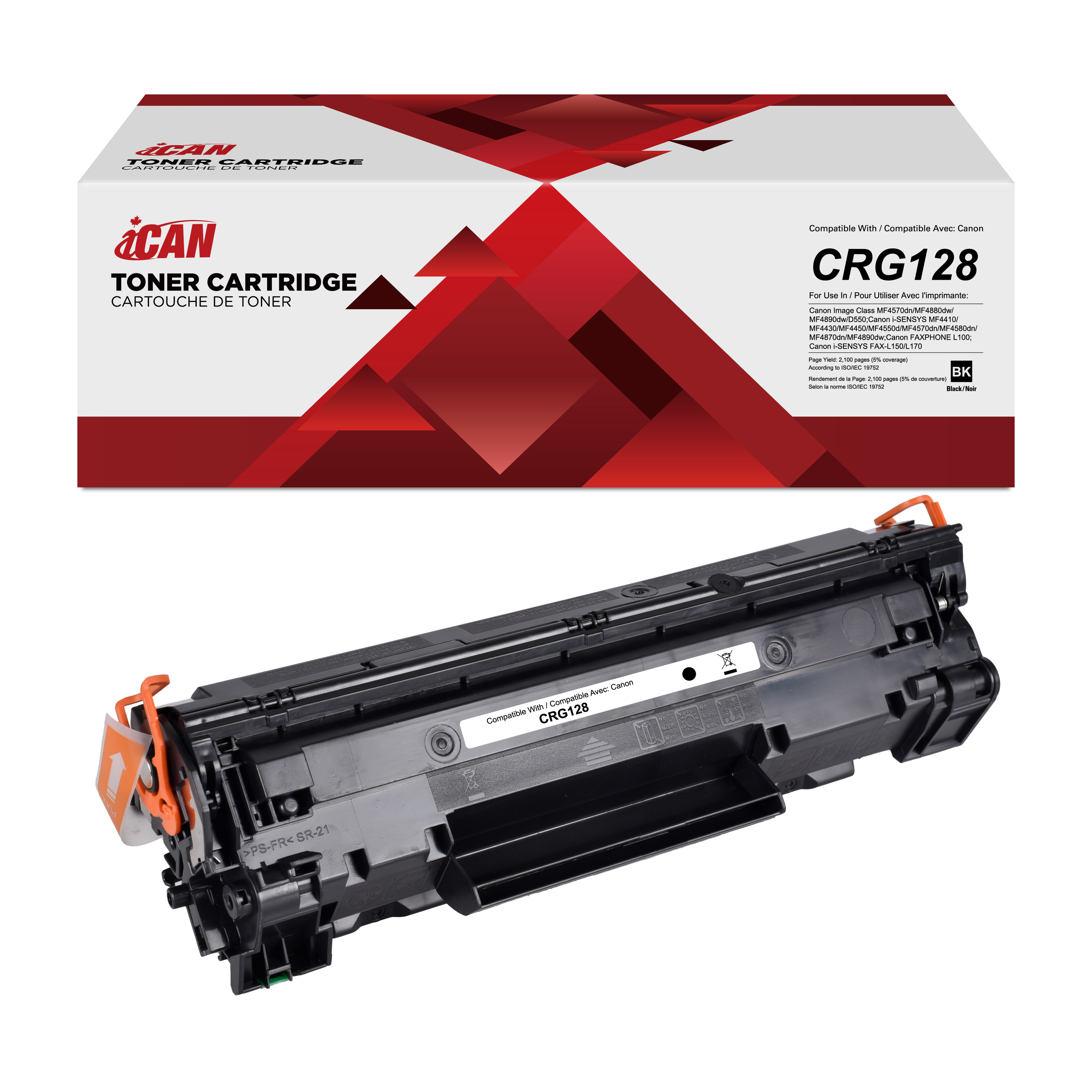 iCAN Compatible Canon 128 Black Toner Cartridge