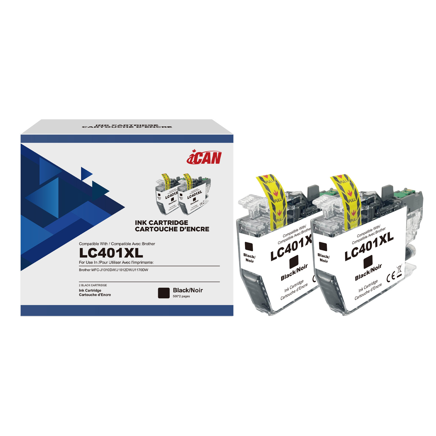 iCAN Compatible Brother LC 401 XL Black Ink Cartridge