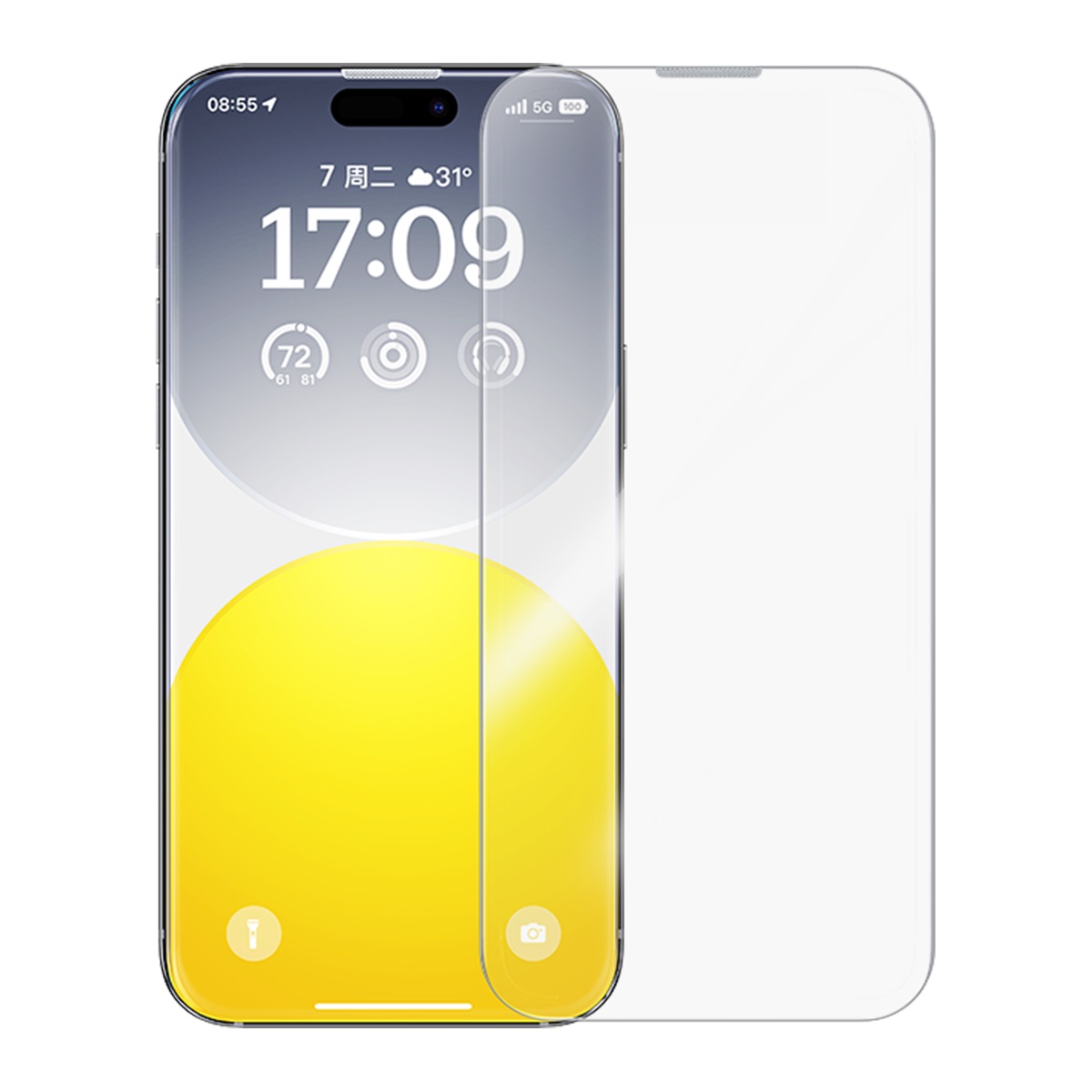 Baseus - Protecteur d'écran à couverture complète pour iPhone 15 Plus
