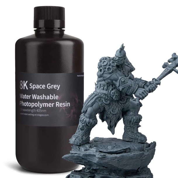 Elegoo 8K Résine lavable à l'eau 1000g - Gris