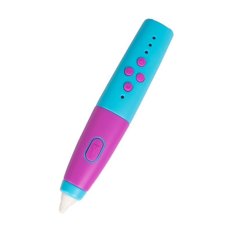 Stylo d'impression 3D iCan – Filament basse température | Batterie intégrée 550mAh | Buse sans obstruction - Bleu clair