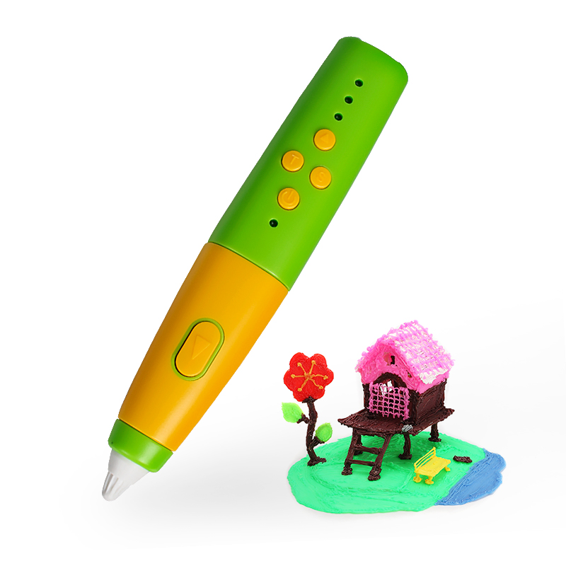 Stylo d'impression 3D iCan – Filament basse température | Batterie intégrée 550mAh | Buse sans obstruction - Vert